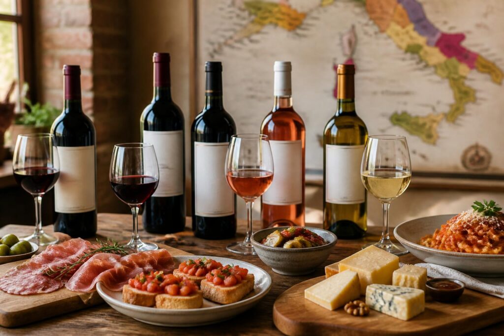 Les vins italiens pour débuter : cépages, régions et accords mets-vins