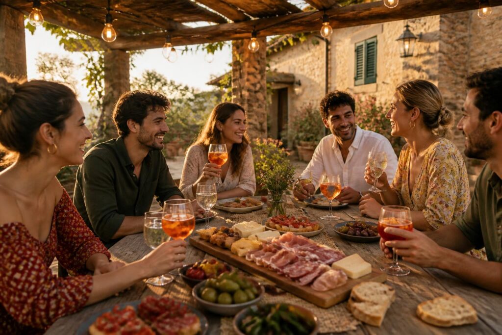 Recevoir à l&rsquo;italienne : l&rsquo;aperitivo, la table et l&rsquo;art de la convivialité