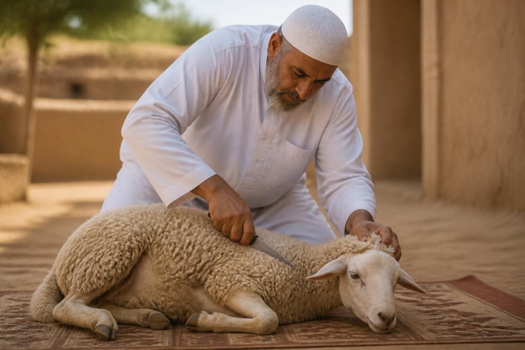 découvrez les étapes traditionnelles pour égorger un mouton halal dans le respect des règles religieuses et des pratiques authentiques.