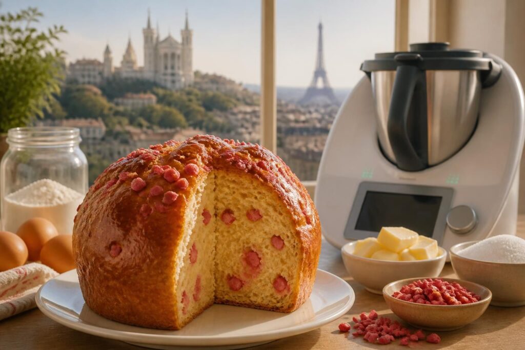 découvrez où déguster la délicieuse brioche praline rose à lyon et paris, et apprenez à la préparer facilement chez vous avec votre thermomix.