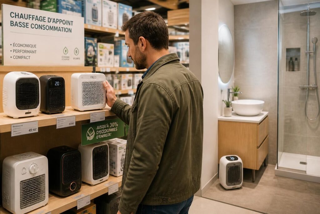 découvrez nos conseils pour choisir un chauffage d'appoint basse consommation adapté à votre salle de bain et en magasin, alliant efficacité et économie d'énergie.