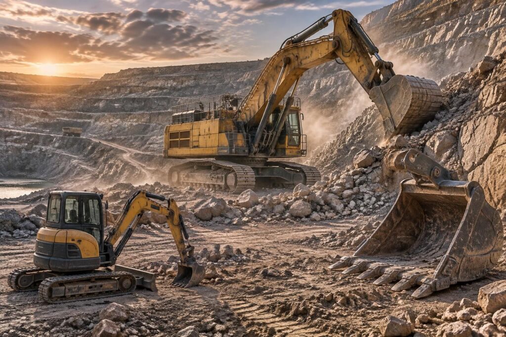 découvrez les différents types d’excavatrices, géantes, mini ou à godet, leurs usages, leurs caractéristiques et leurs performances sur chantier.