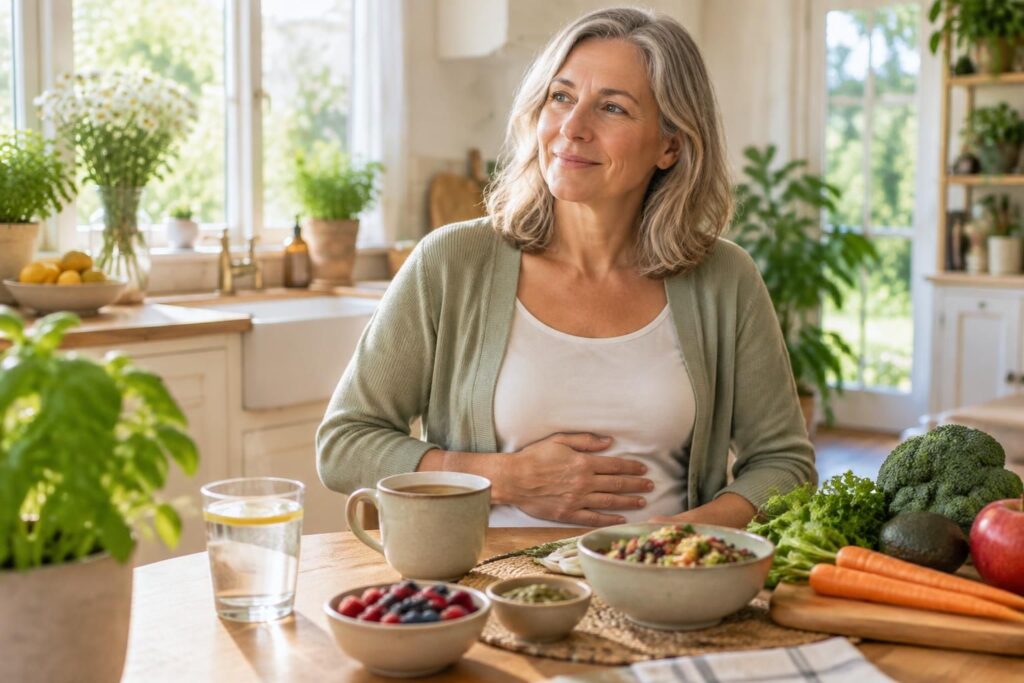 découvrez pourquoi la ménopause favorise les ballonnements intestinaux et adoptez des solutions naturelles pour améliorer votre confort digestif.
