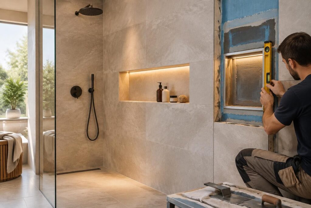 Niche LED pour salle de bain et douche : conseils d’installation